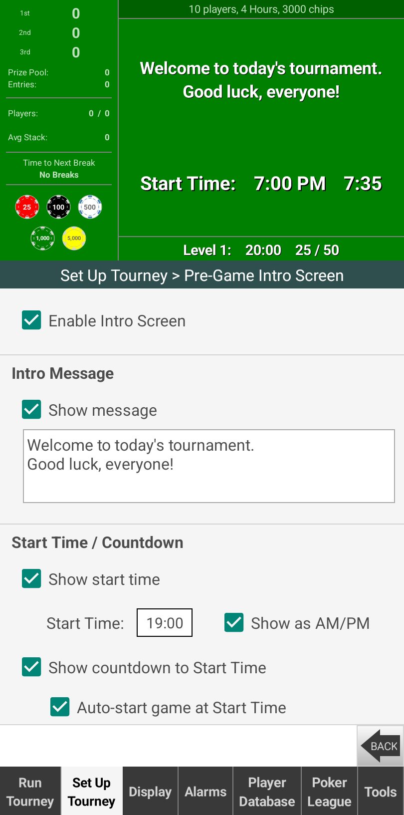 Player Tracking Mode